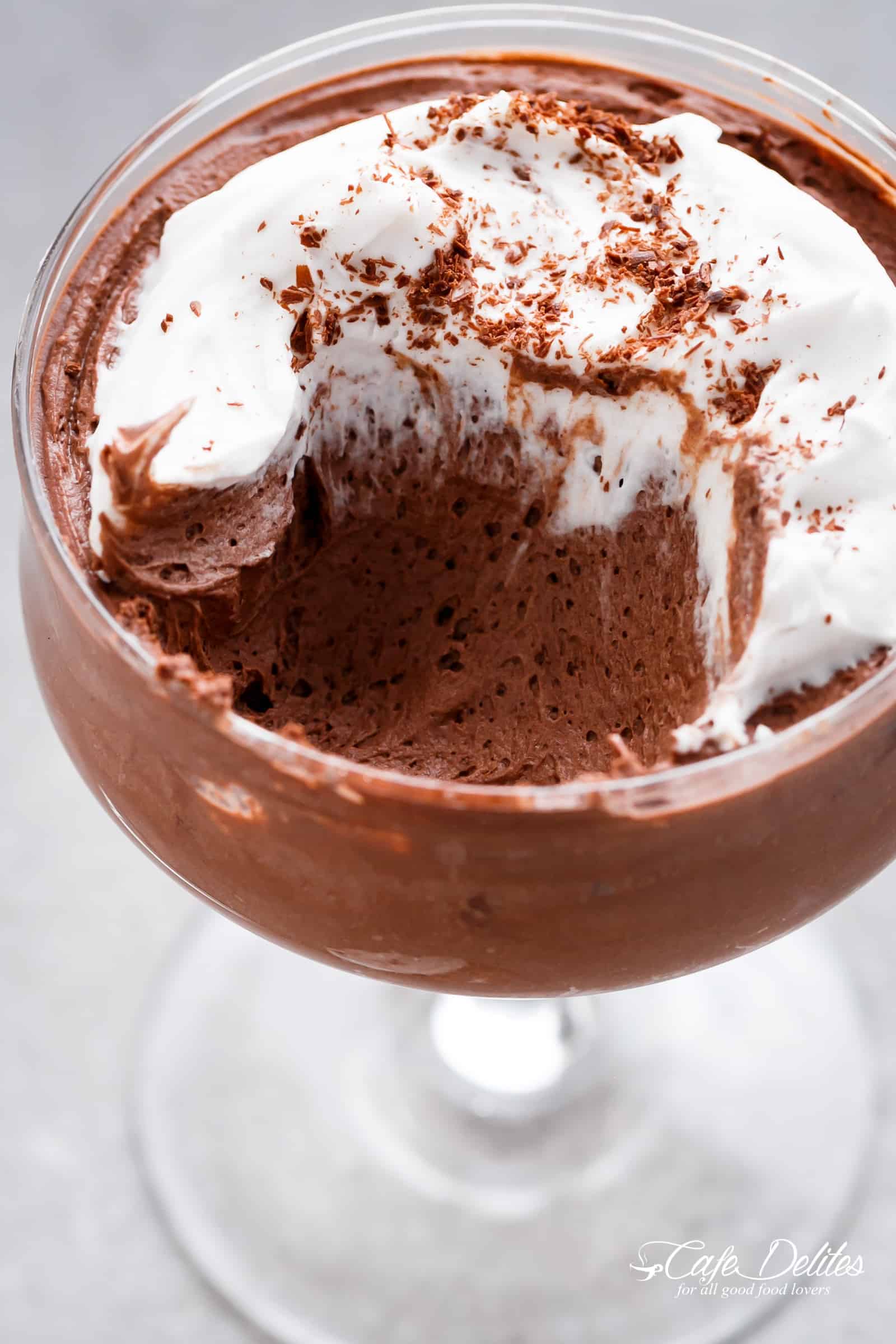 No Bake, Dairy-Free 3-Ingredient Double Chocolate Mousse